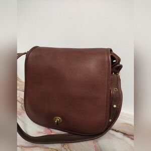 Vintage Coach 9525 Stewardess Bag Mahogany Brown